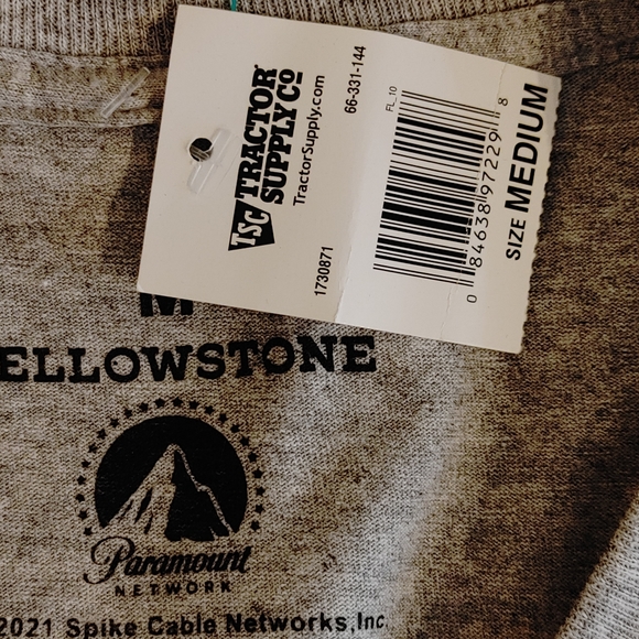 Changes YELLOWSTONE Short-Sleeve Ride for the Brand T-Shirt, Grey M - Picture 8 of 8